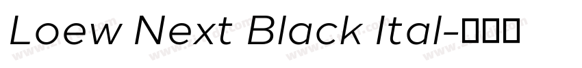 Loew Next Black Ital字体转换